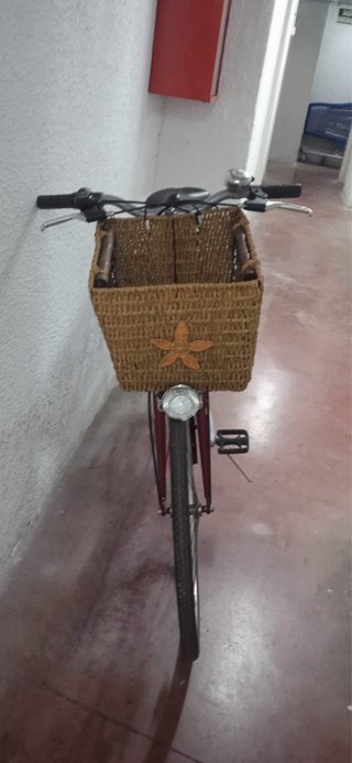 Bicicleta Paseo Roja con Cesta