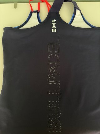Camiseta Bullpadel tirantes mujer azul