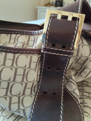 Bolso Carolina Herrera Beige y Marrón