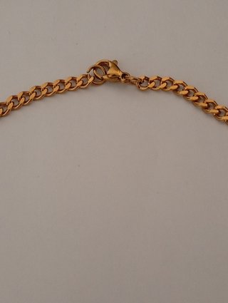 Collar Chapa Chapado Oro 18K Acero Inoxidable