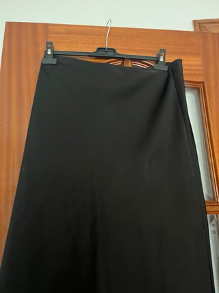 Falda larga Zara satén mujer
