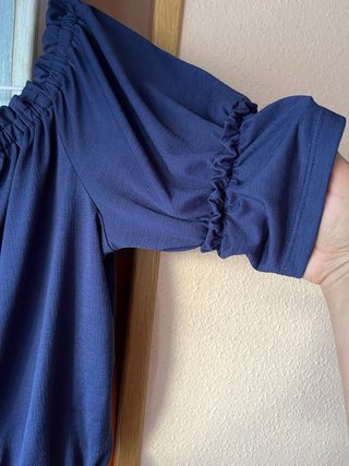 Blusa bohemia azul marino T. L