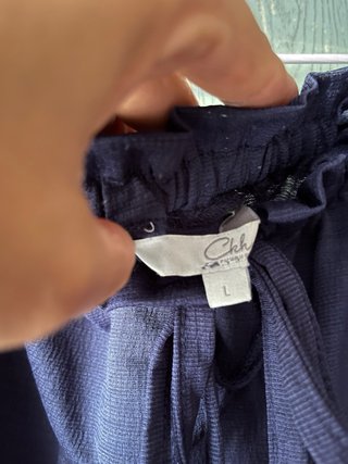 Blusa bohemia azul marino T. L