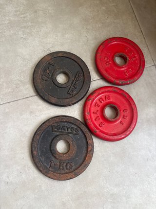 Lote 4 discos 1kg pesas