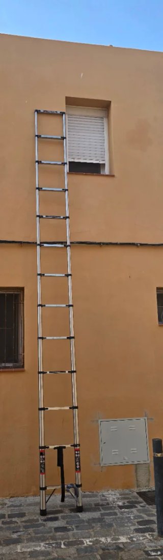 Escalera telescópica aluminio 5.1m