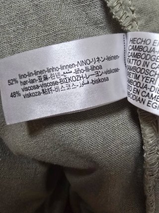 Pantalón Zara Lino Verde Militar
