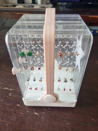 Organizzatore gioielli trasparente con maniglia