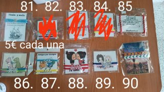 Pulseras con frases y abalorios
