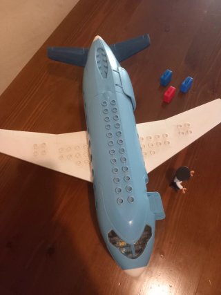 Aereo Giocattolo con Pilota e Bagagli