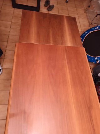 Mesa de comedor extensible de madera