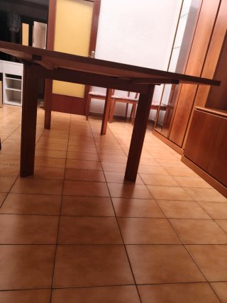 Mesa de comedor extensible de madera