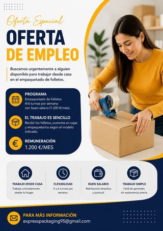 Oferta de trabajo desde casa