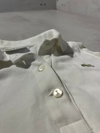 Polo Smanicata Vintage Chemise Lacoste Bianca - 38
