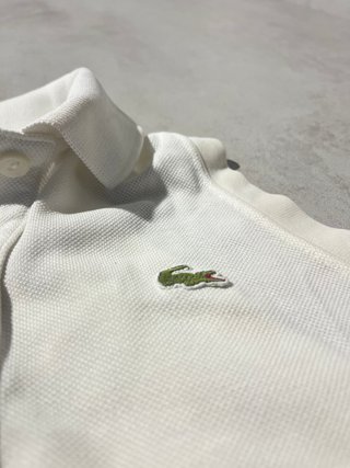 Polo Smanicata Vintage Chemise Lacoste Bianca - 38