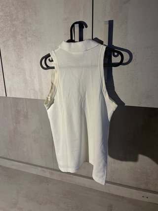 Polo Smanicata Vintage Chemise Lacoste Bianca - 38