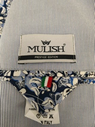 Giacca uomo Mulish bianca gessata 46