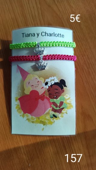 Pulseras con corazón y frase