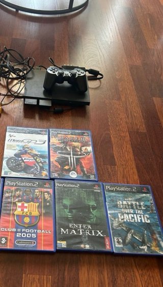 Consola PlayStation 2 Negra + 6 Juegos