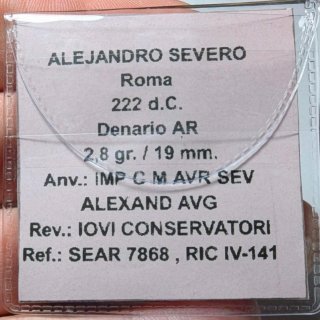 Denario Alejandro Severo 222 d.C. ROTURA
