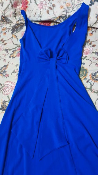 Vestido largo azul