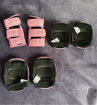 Set protezioni rosa bambina taglia S