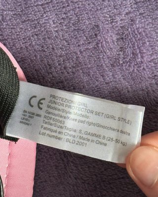 Set protezioni rosa bambina taglia S