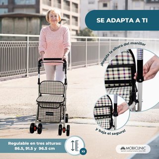 Mobiclinic®, Andador Plegable, Carro de la Compra