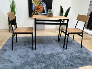 Mesa y 2 Sillas Comedor Madera