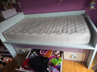 Cama juvenil 105 + nido 90 con cajones