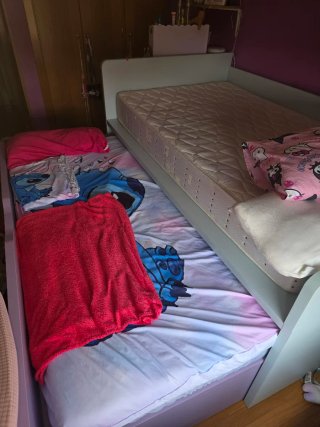 Cama juvenil 105 + nido 90 con cajones