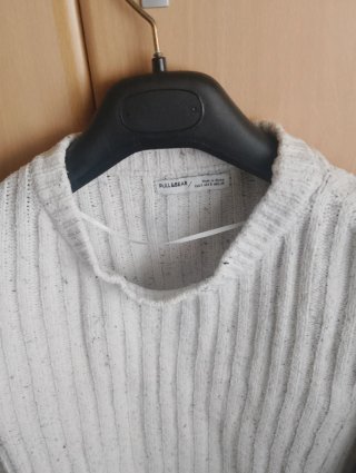 Jersey Pull&Bear cuello redondo blanco S