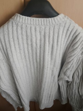 Jersey Pull&Bear cuello redondo blanco S