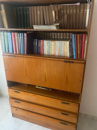 Mueble escritorio abatible madera vintage