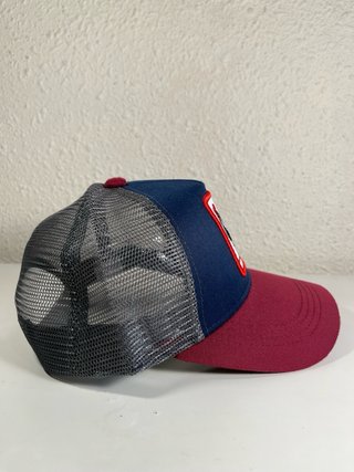 Gorra del Gallo Azul marino y roja Ajustable