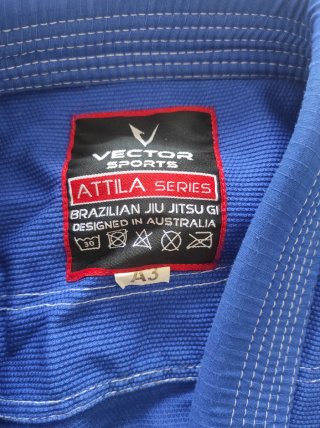 Kimono Jiu Jitsu BJJ Vector Azul Talla A3