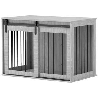 Caja para perros con puerta corredera, ventilación