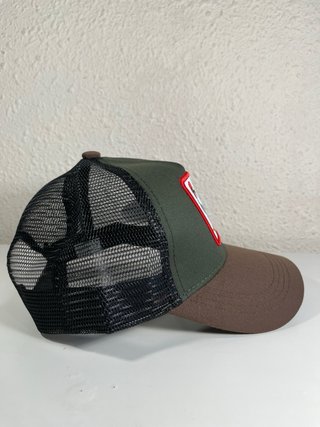 Gorra del Gallo verde y marrón Ajustable