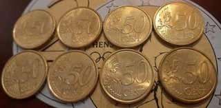 8 Monete 50 Centesimi Euro Vaticano Anni Diversi