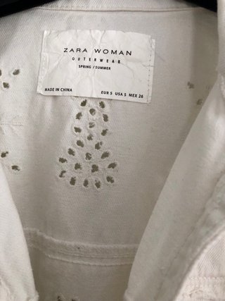 Chaqueta Zara Blanca Talla L Flecos