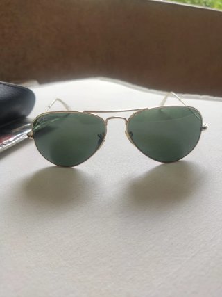 Gafas aviador raiban verdes y oro