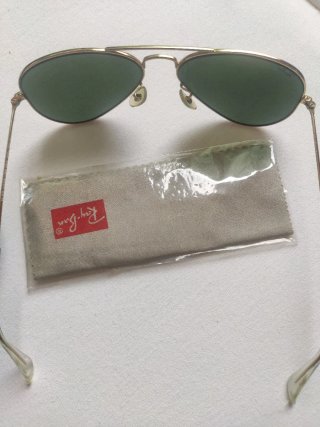 Gafas aviador raiban verdes y oro