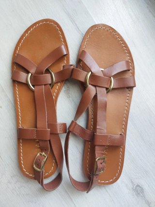 Sandalias Jonak piel marrón T39 modelo Wora