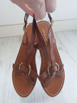 Sandalias Jonak piel marrón T39 modelo Wora