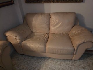 Divano Natuzzi 2 posti pelle crema