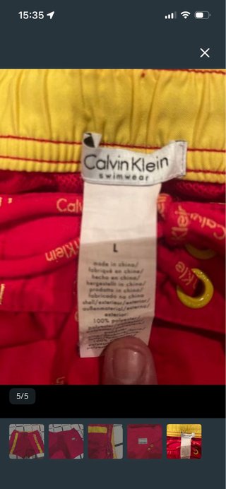 Bañador España Calvin Klein Rojo/Amarillo Original
