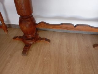 Mesa de comedor de madera con 4 sillas Extensible