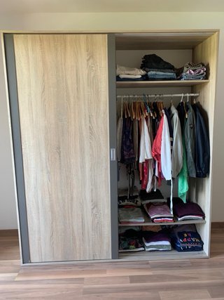 Armario doble madera y metal 180x210x55