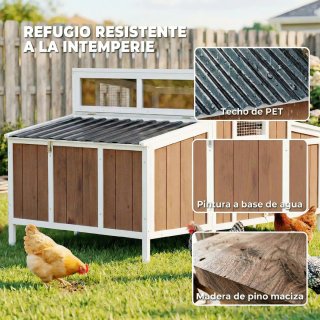 Gallinero Exterior Madera 145x90x92 cm