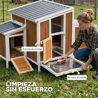 Gallinero Exterior Madera 145x90x92 cm