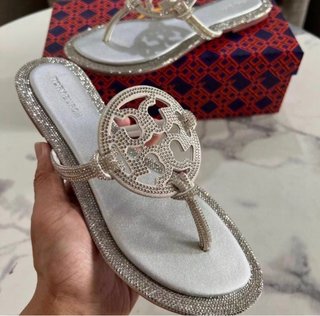 Sandali Tory Burch Argento Donna